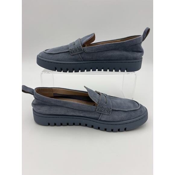 Vionic Uptown Loafers Sneakers Blue Suede Size 7.5 Orthotic Arch Support Comfort - Picture 16 of 16